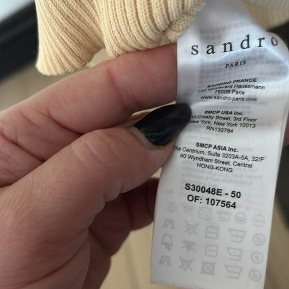 SANDRO STRETCH KNIT TOP - Picture 7 of 8